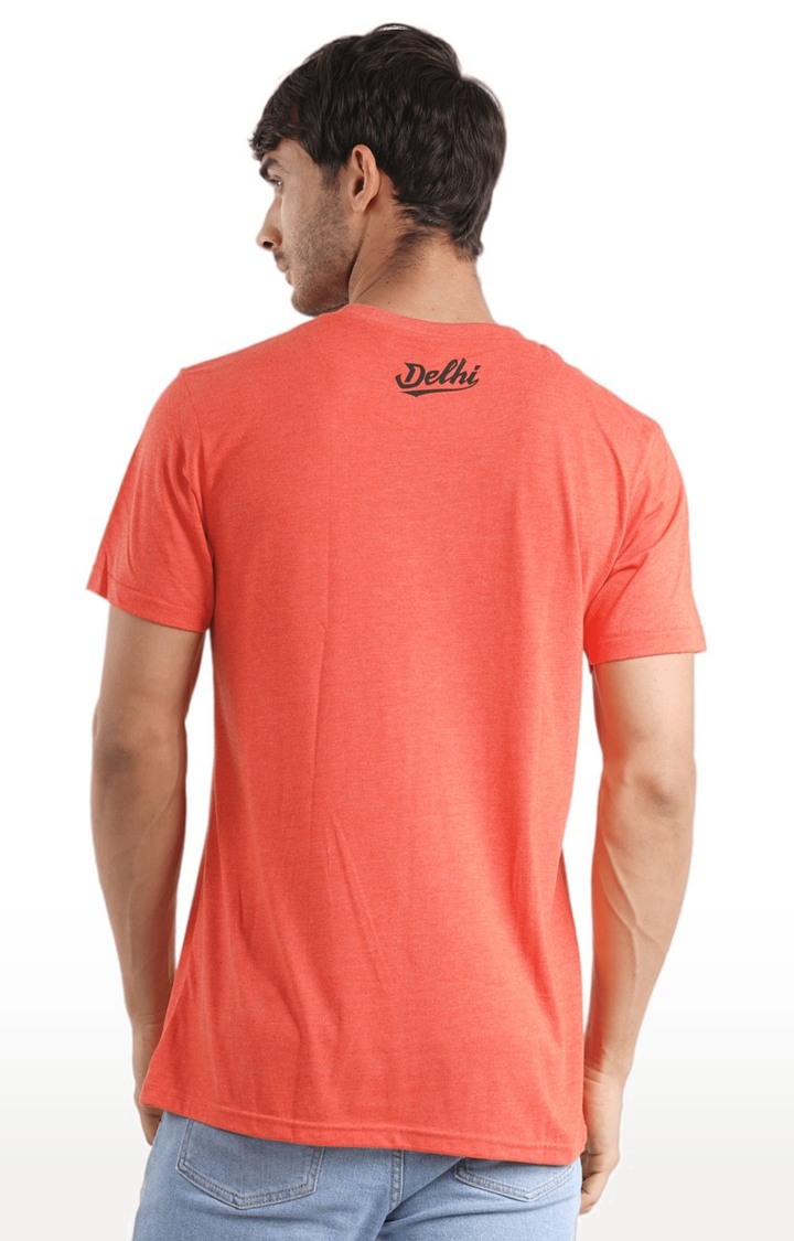 Unisex Delhi Curvey Logo Tri-Blend T-Shirt in Red