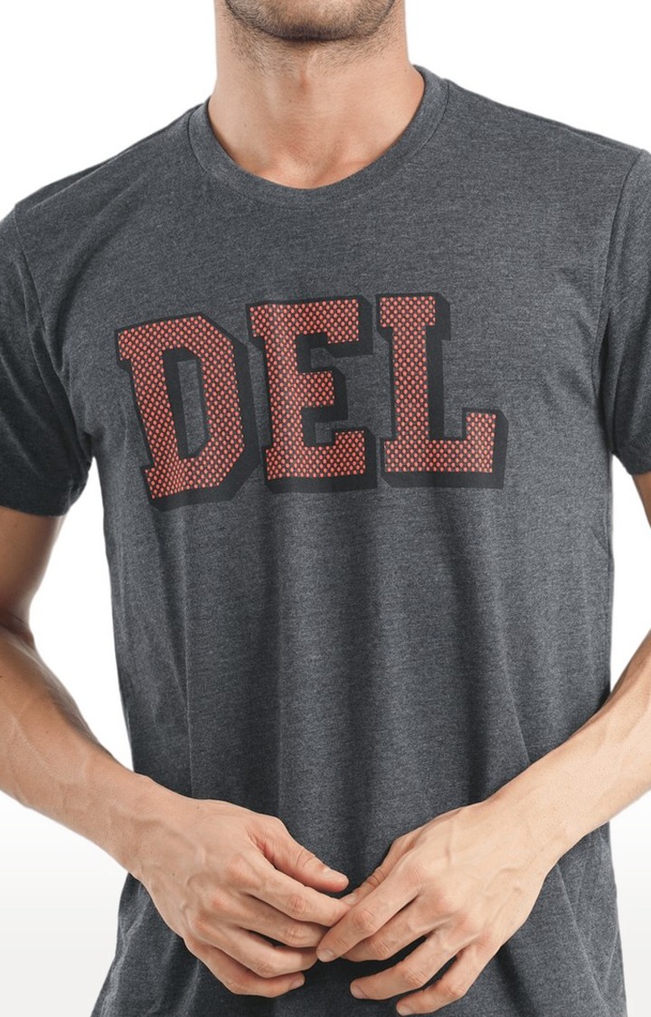 Unisex Delhi Dotted Tri-Blend T-Shirt in Charcoal