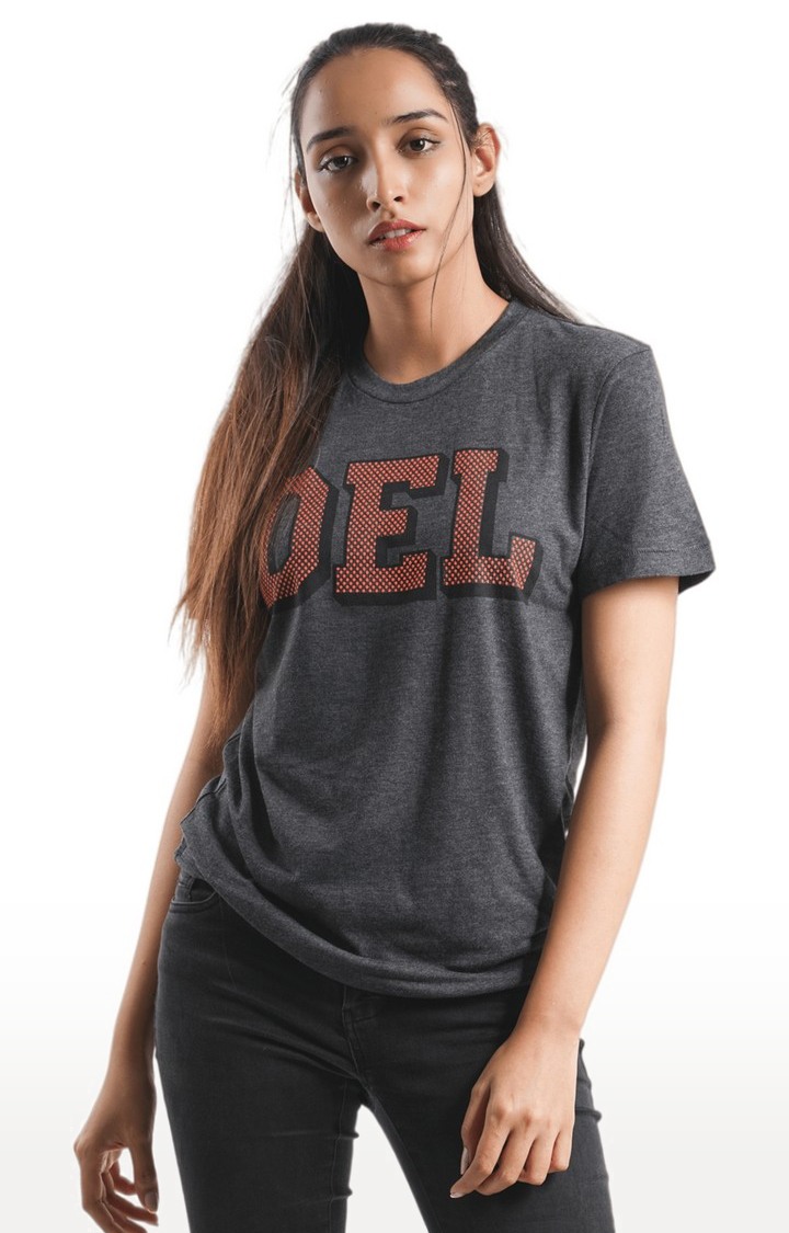 Unisex Delhi Dotted Tri-Blend T-Shirt in Charcoal