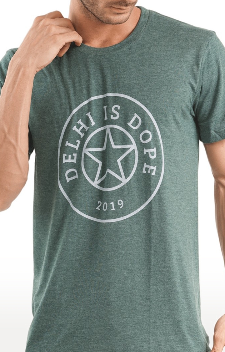 Unisex Delhi is DOPE STAR Tri-Blend T-Shirt in Bottle Green