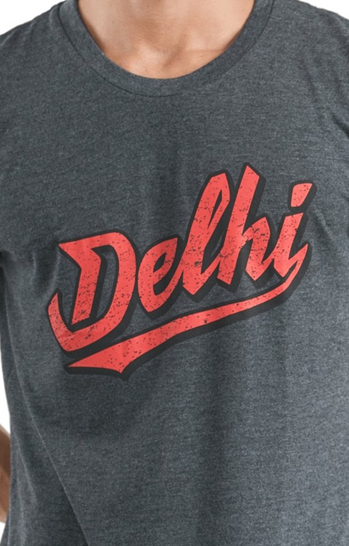 Unisex Delhi Logo Tri-Blend T-Shirt in Charcoal