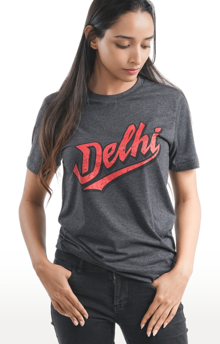 1947IND | Unisex Delhi Logo Tri-Blend T-Shirt in Charcoal