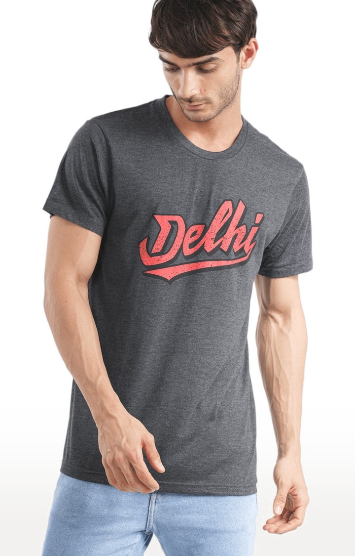 Unisex Delhi Logo Tri-Blend T-Shirt in Charcoal