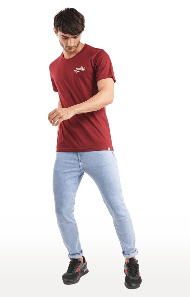 Unisex Delhi is F***ING DOPE Tri-Blend T-Shirt in Wine