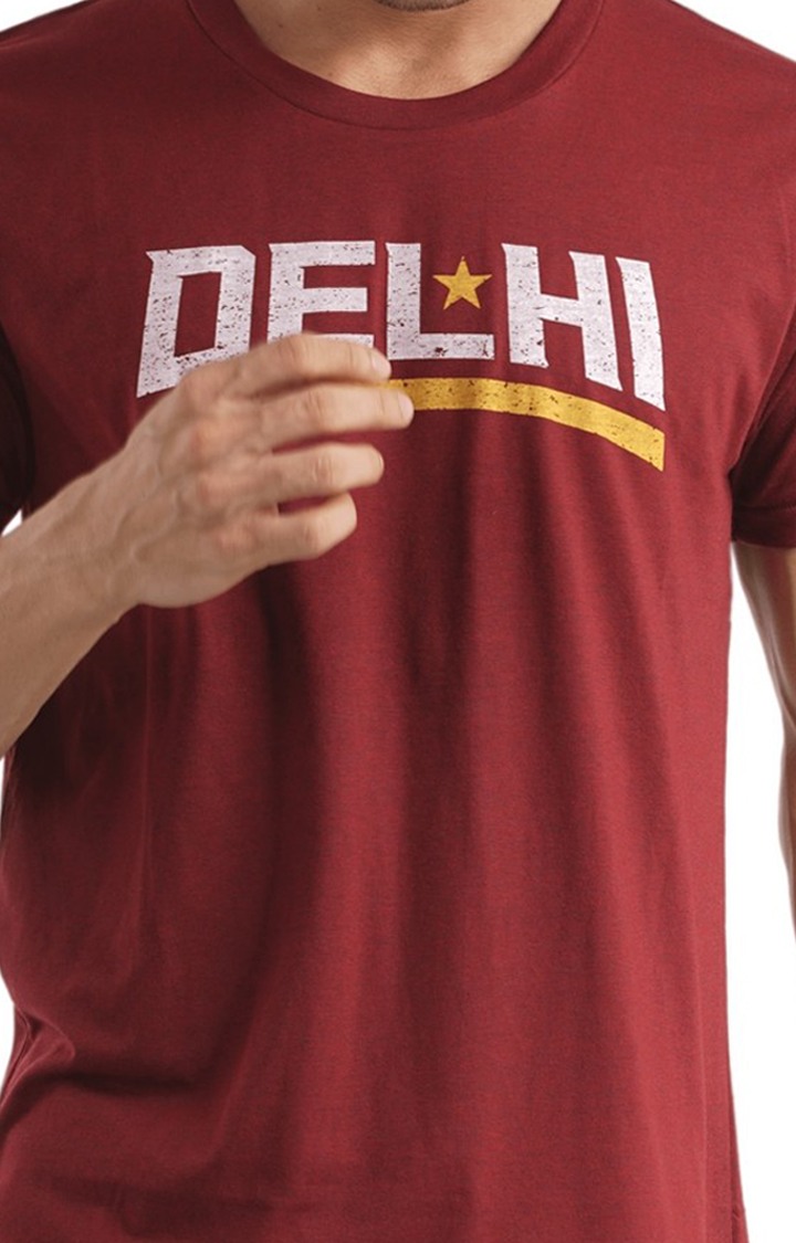 Unisex Delhi Sport Tri-Blend T-Shirt in Wine