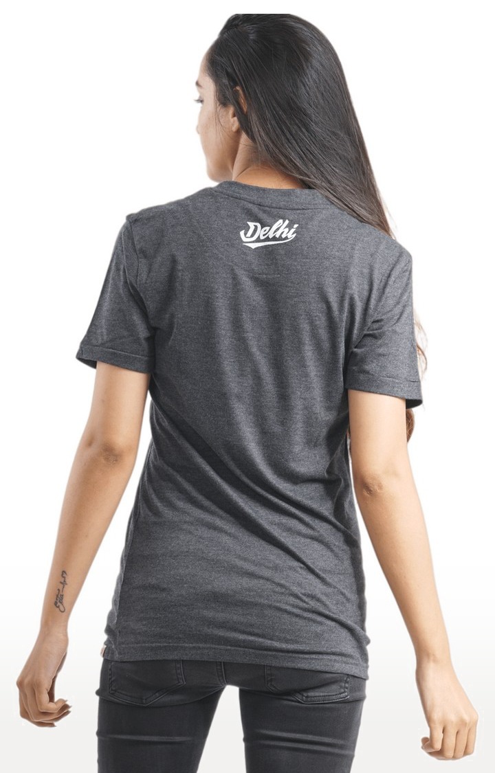Unisex Delhi Thick Script Tri-Blend T-Shirt in Charcoal