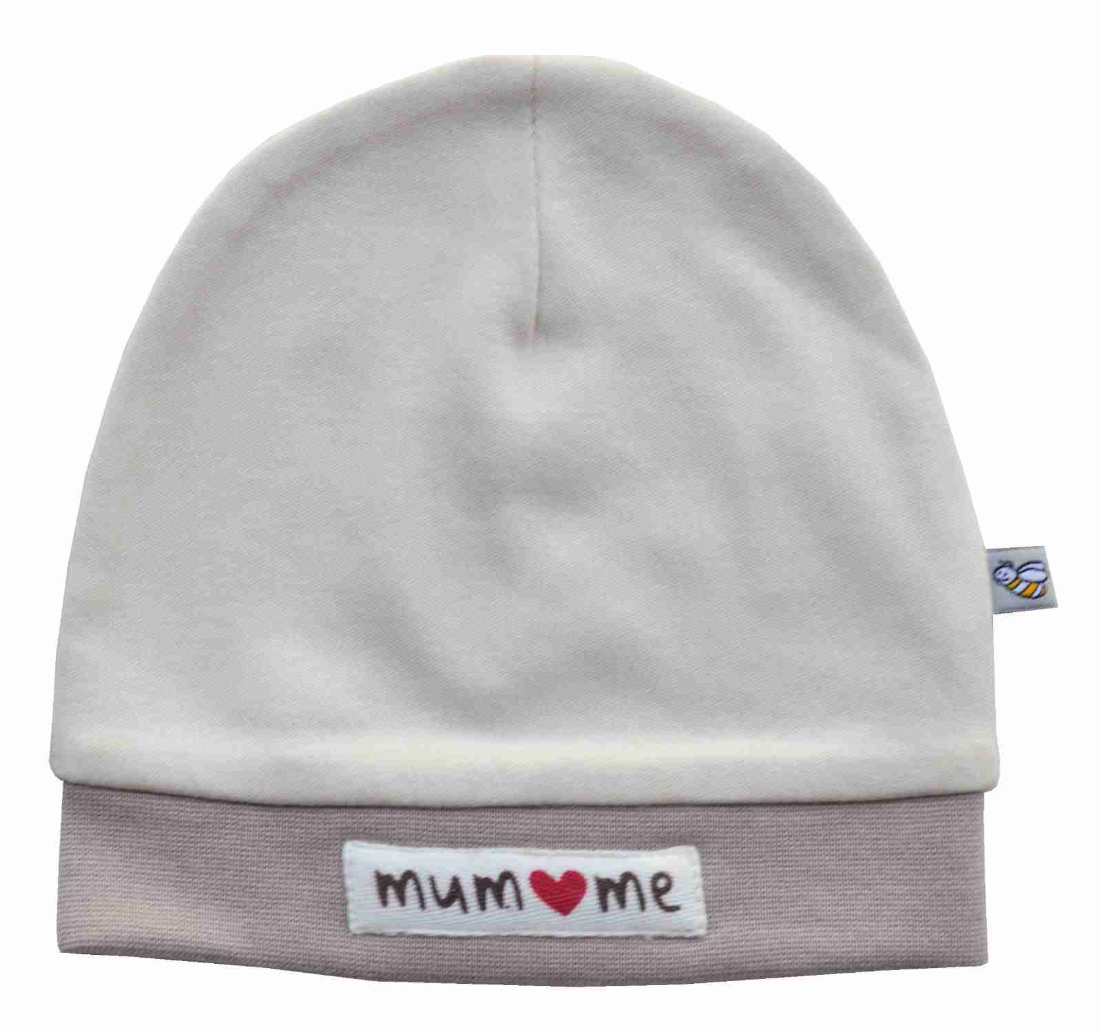 Cream Beanie Cap (100% Cotton Interlock)