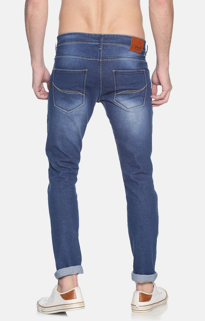 Chennis | Chennis Men's Casual Clean Look Jeans, Blue 3