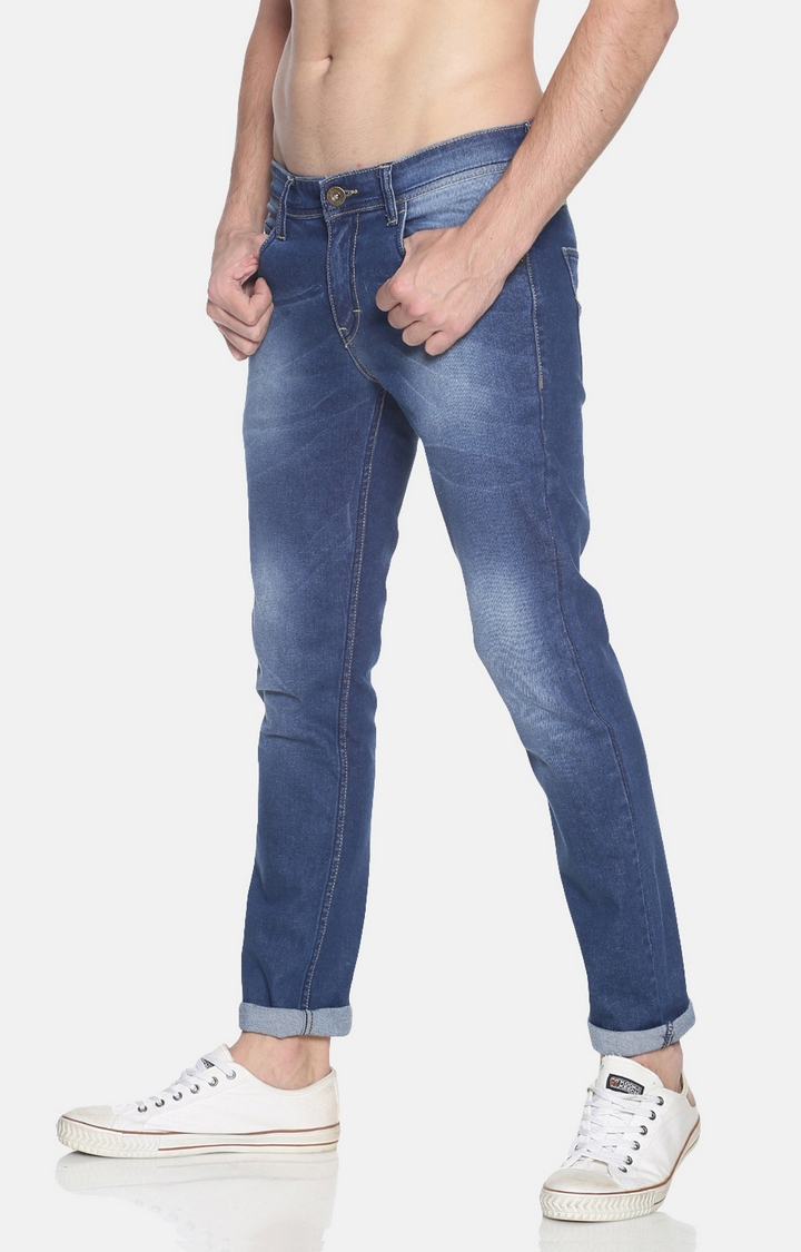 Chennis | Chennis Men's Casual Clean Look Jeans, Blue 2