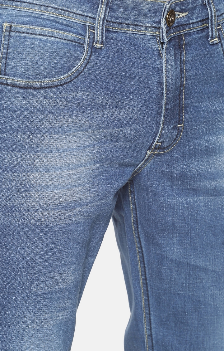 Chennis | Chennis Mens Cotton Slim Fit Casual Indigo Jeans 4