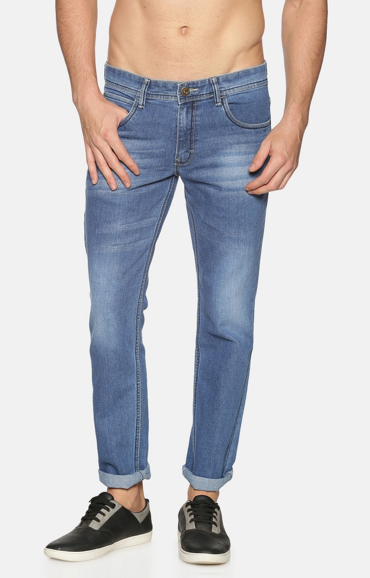 Chennis | Chennis Mens Cotton Slim Fit Casual Indigo Jeans 0