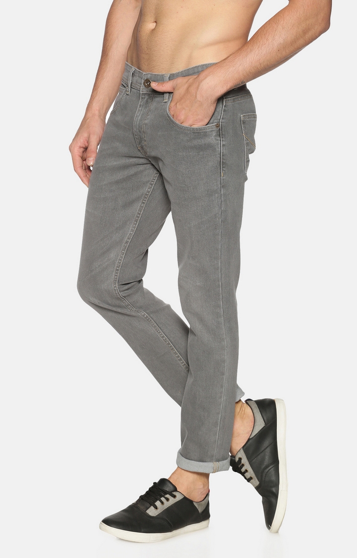 Chennis | Chennis Mens Cotton Slim Fit Casual Grey Jeans 2