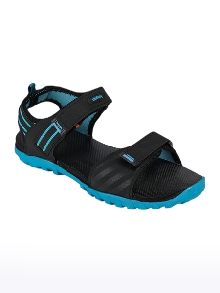 Men's  Blue Velcro Open Toe Synthetic Floaters