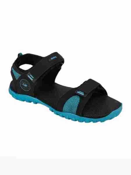 Men's  Black Velcro Open Toe Synthetic Floaters