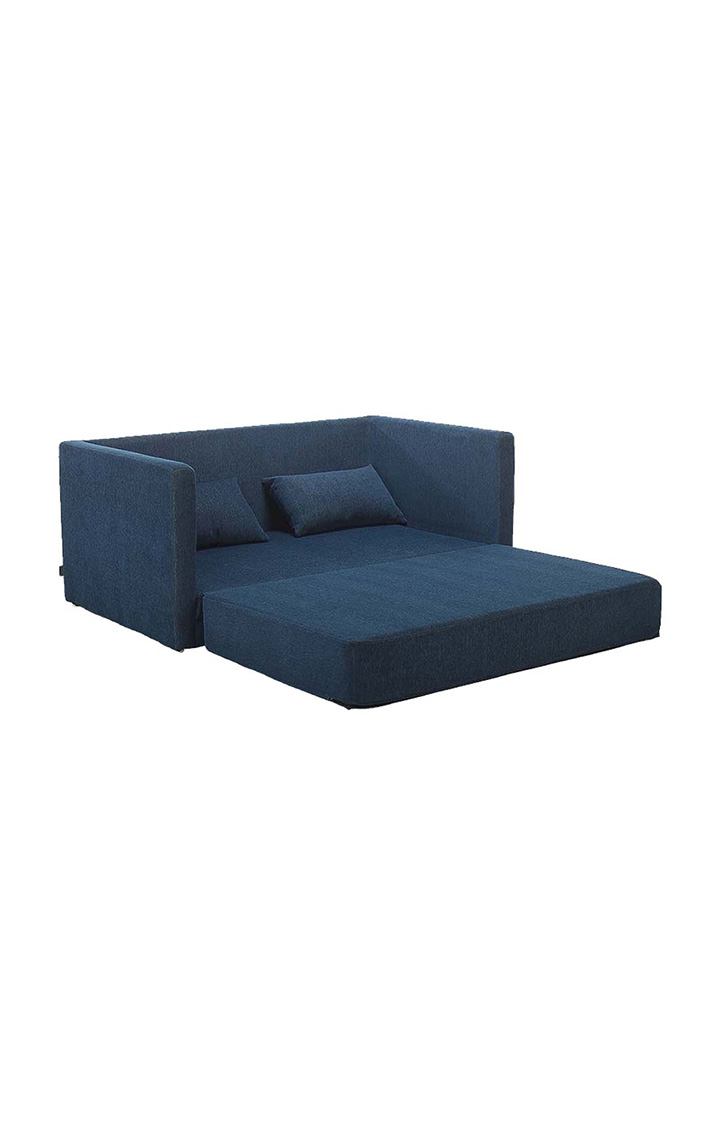 NEUDOT Max Fabric Pull-Out Sofa Cum Bed for Living Room | 2 Seater Sofa Bed for Drawing Room & Bedroom | Diwan | Cobalt Blue Color