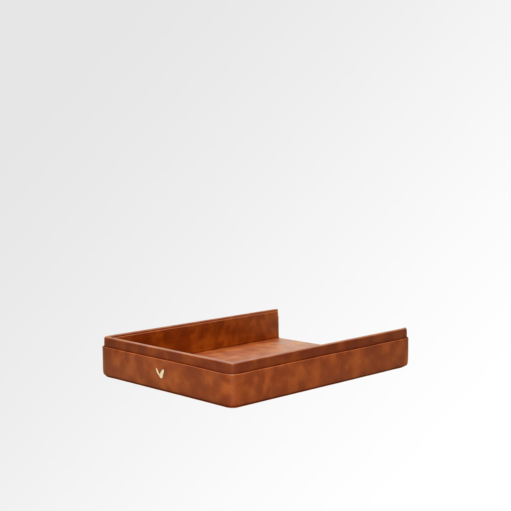 A4 Paper Tray / Letter Tray | Faux Leather | Classic | Tan