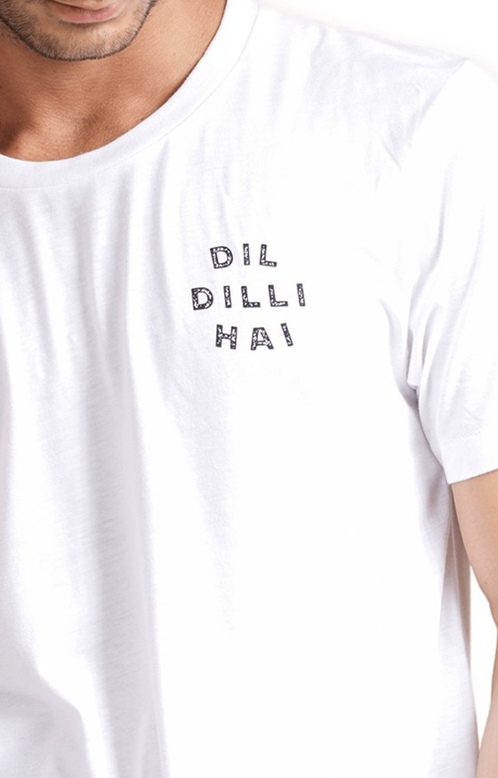 Unisex Dil Dilli Hai Tri-Blend T-Shirt in White