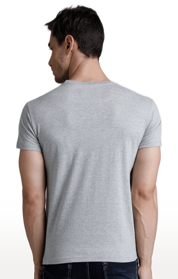 Dillinger | Men's Grey Cotton Typographic Printed Regular T-Shirt 3