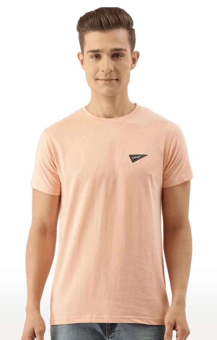 Dillinger | Men's Orange Solid Regular T-Shirts