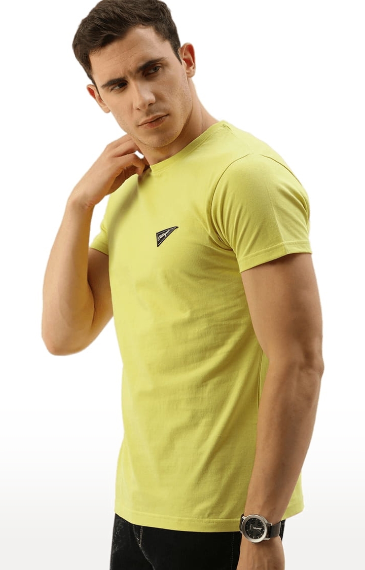 Dillinger | Men's Green Cotton Solid Regular T-Shirt 2