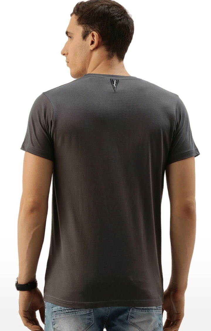 Dillinger | Men's Grey Cotton Solid Regular T-Shirt 3