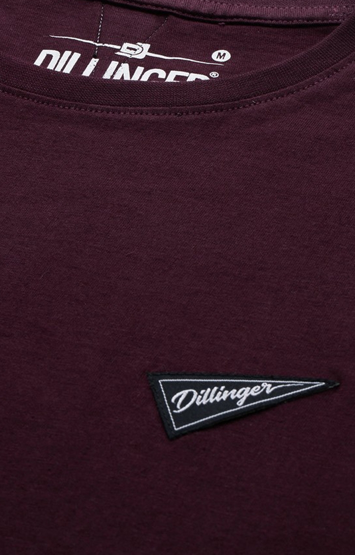 Dillinger | Men's Purple Solid Regular T-Shirts 4