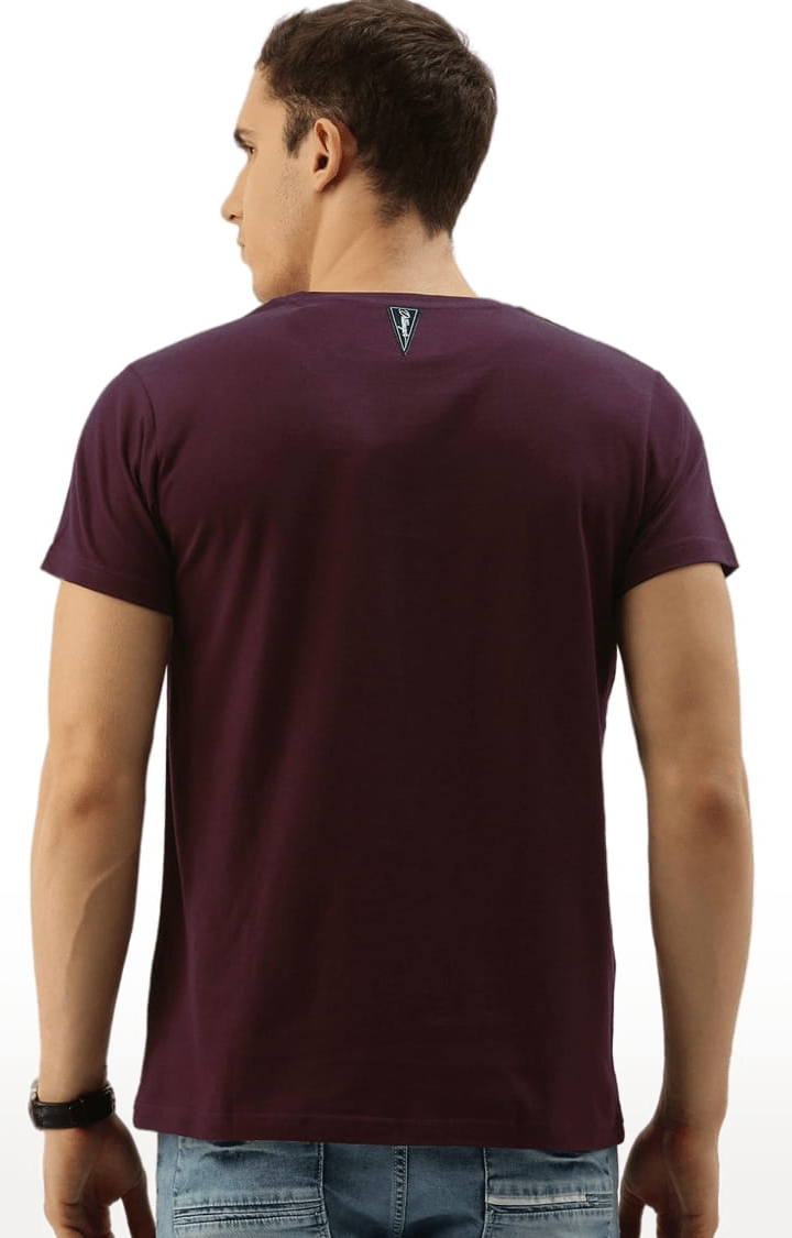 Dillinger | Men's Purple Solid Regular T-Shirts 3