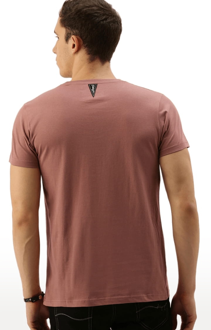Dillinger | Men's Pink Solid Regular T-Shirts 3