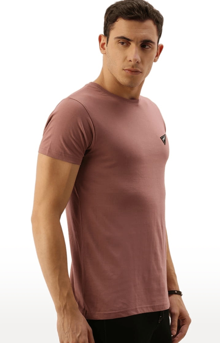 Dillinger | Men's Pink Solid Regular T-Shirts 2