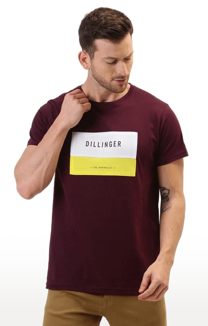 Dillinger | Men's Red Printed Regular T-Shirts