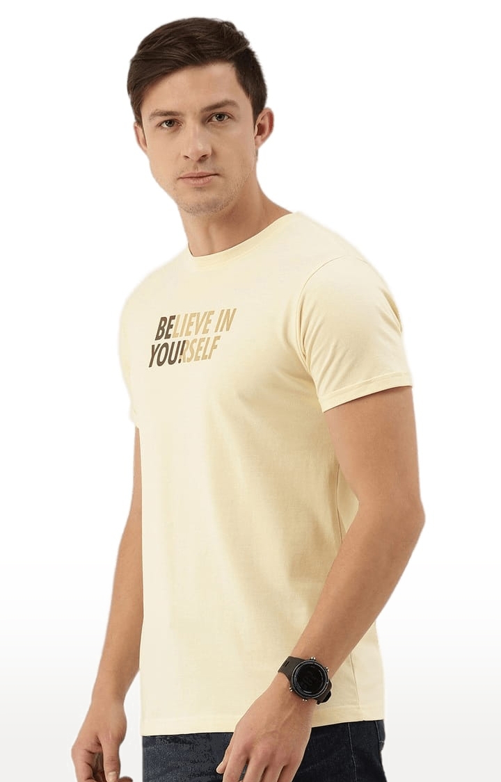 Dillinger | Men's Yellow Typographic Regular T-Shirts 2