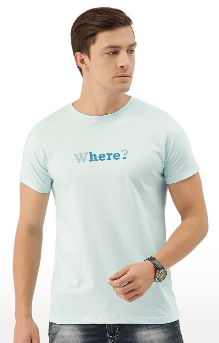 Dillinger | Men's Blue Cotton Typographic Printed Regular T-Shirt 0