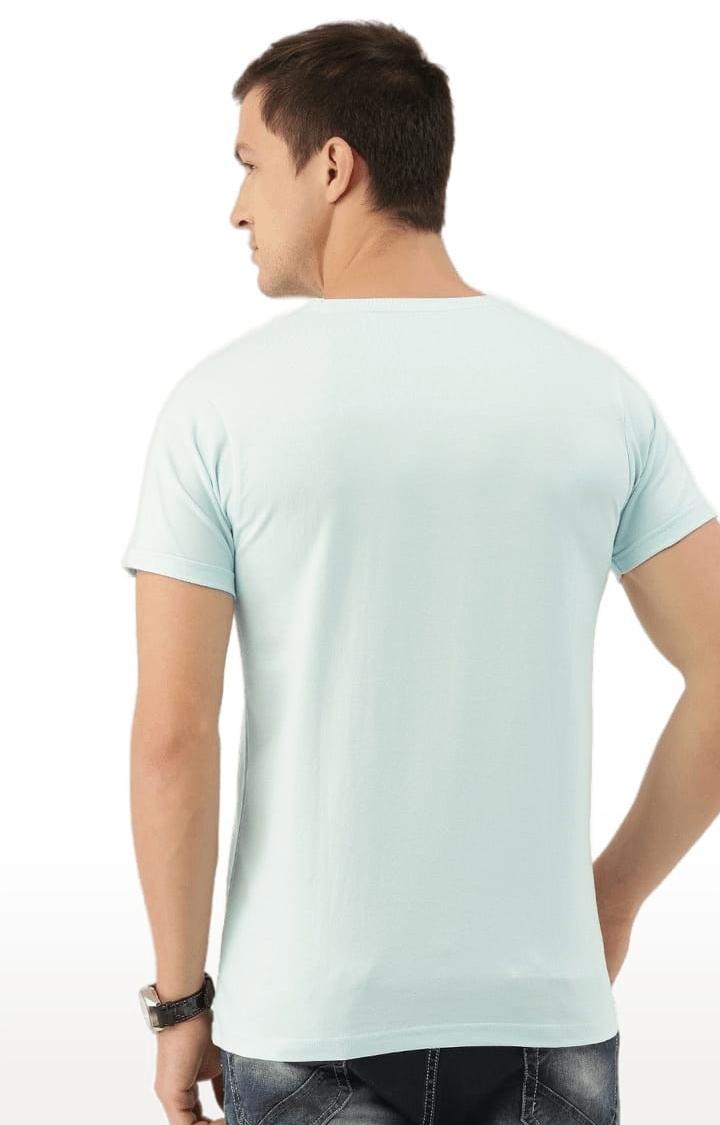 Dillinger | Men's Blue Cotton Typographic Printed Regular T-Shirt 3
