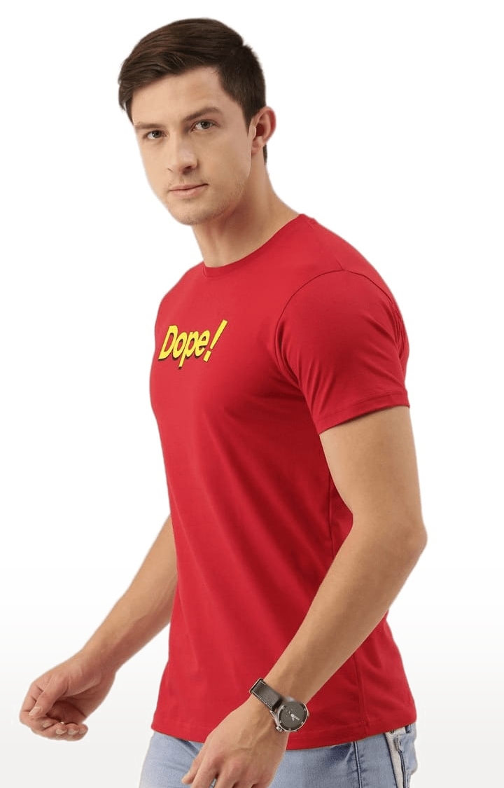 Dillinger | Men's Red Typographic Regular T-Shirts 2