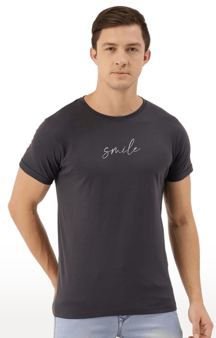 Dillinger | Men's Grey Cotton Solid Regular T-Shirt