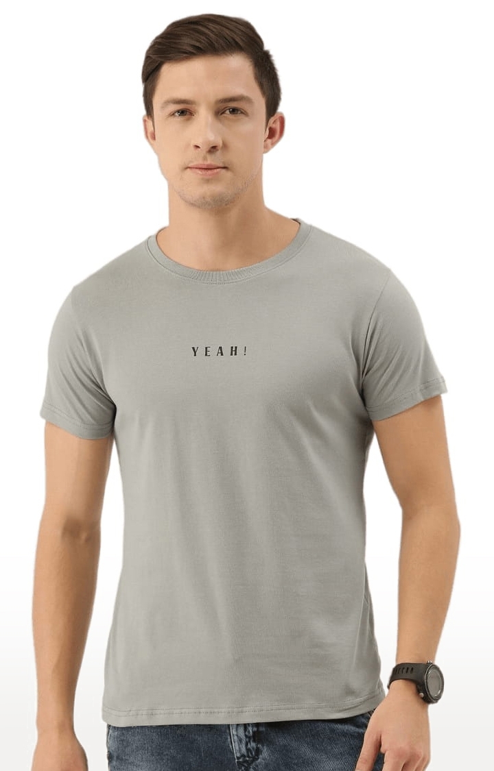 Dillinger | Men's Grey Cotton Solid Regular T-Shirt