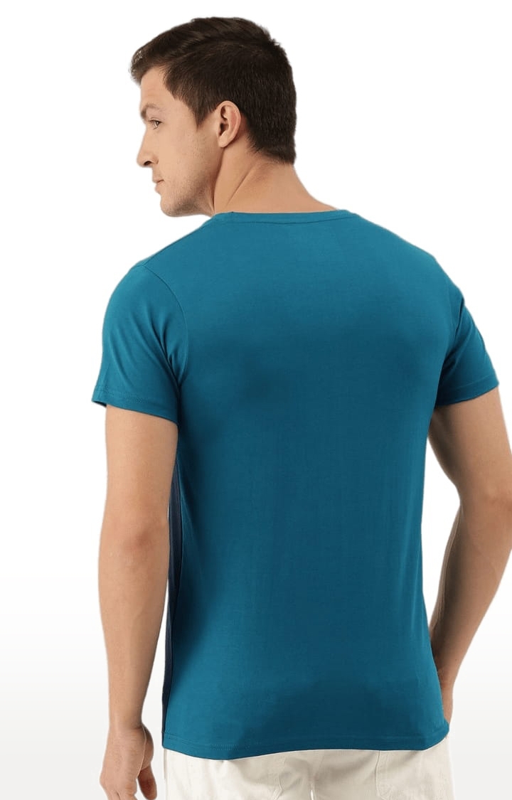Dillinger | Men's Blue Cotton Colourblock Regular T-Shirt 3