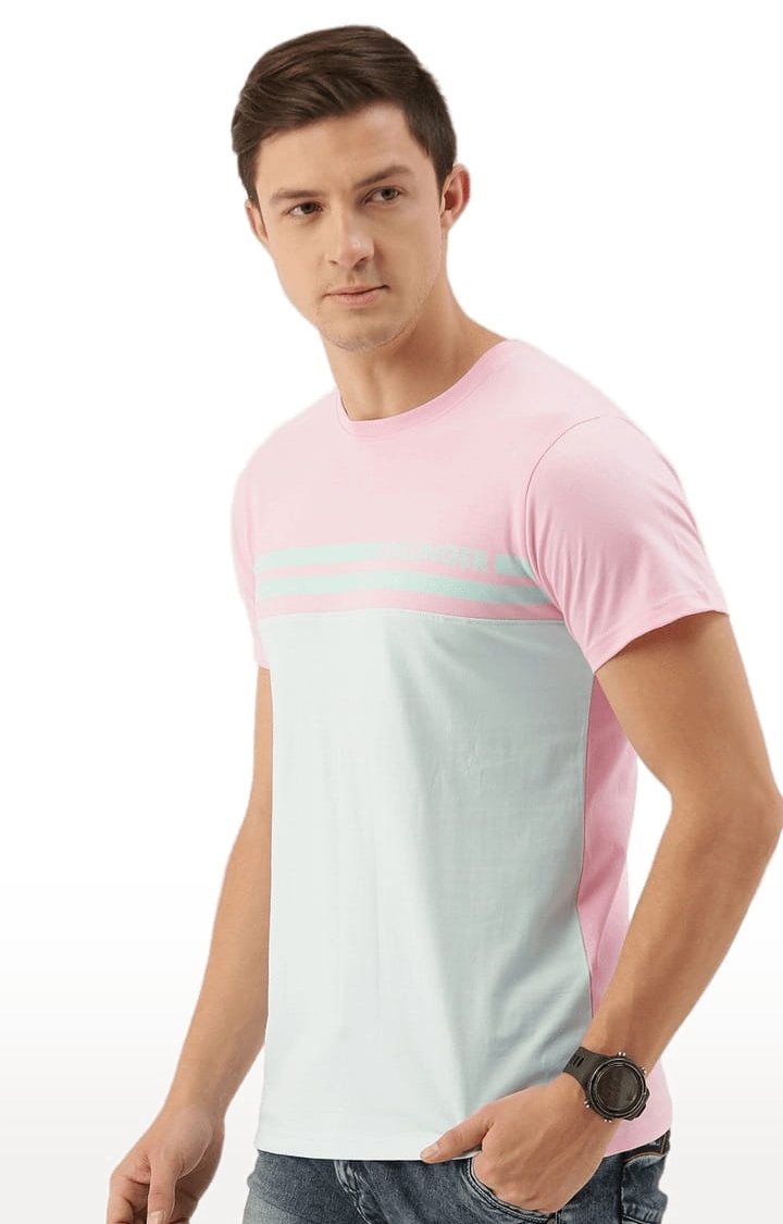 Dillinger | Men's Pink Colourblock Regular T-Shirts 2
