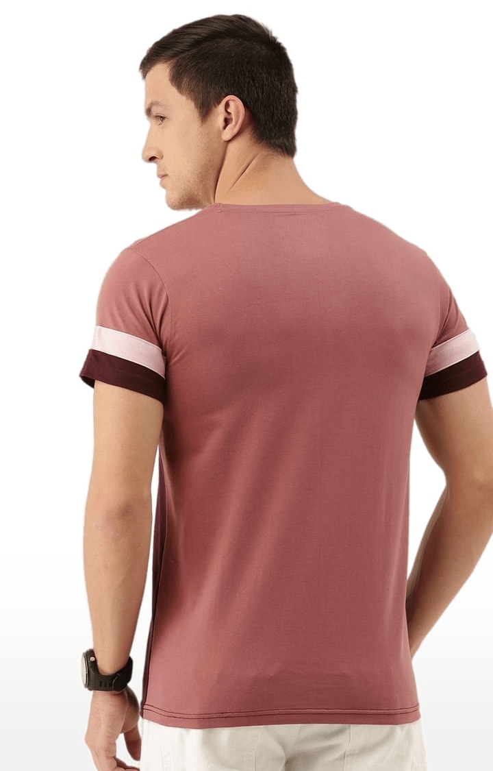 Dillinger | Men's Pink Colourblock Regular T-Shirts 3