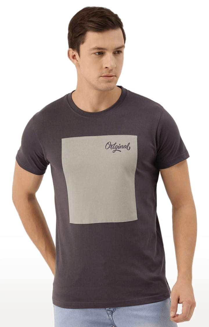 Dillinger | Men's Grey Cotton Printed Regular T-Shirt