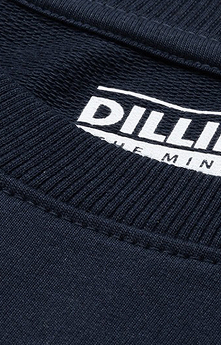 Dillinger | Women's Navy Blue Cotton Solid Shift Dress 4