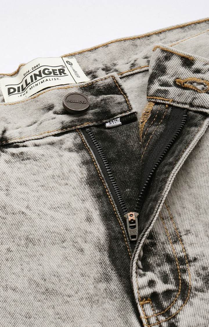 Men's Grey Denim Baggy Fit Jeans