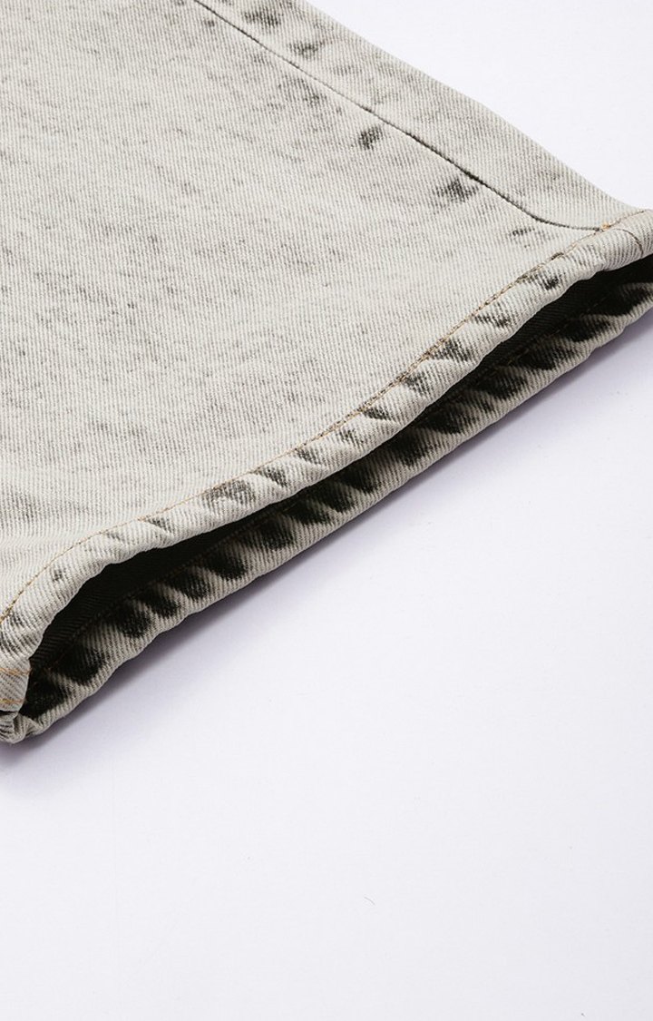 Men's Grey Denim Baggy Fit Jeans