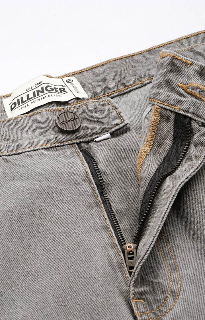 Men's Grey Denim Baggy Fit Jeans