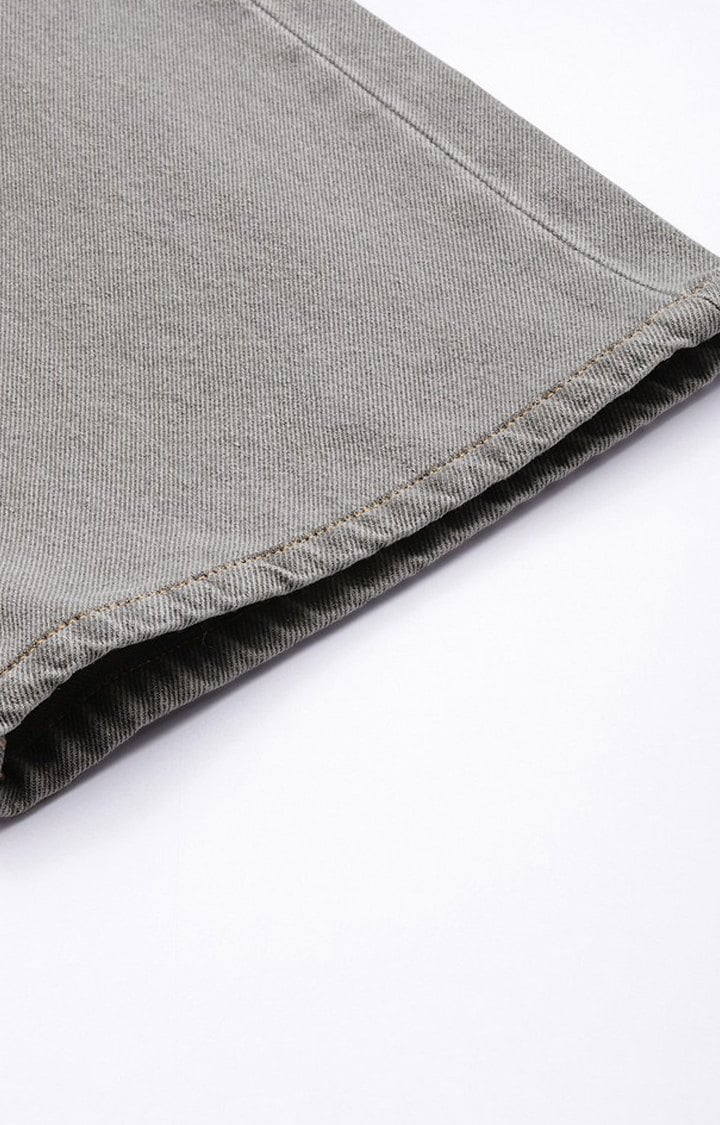 Men's Grey Denim Baggy Fit Jeans