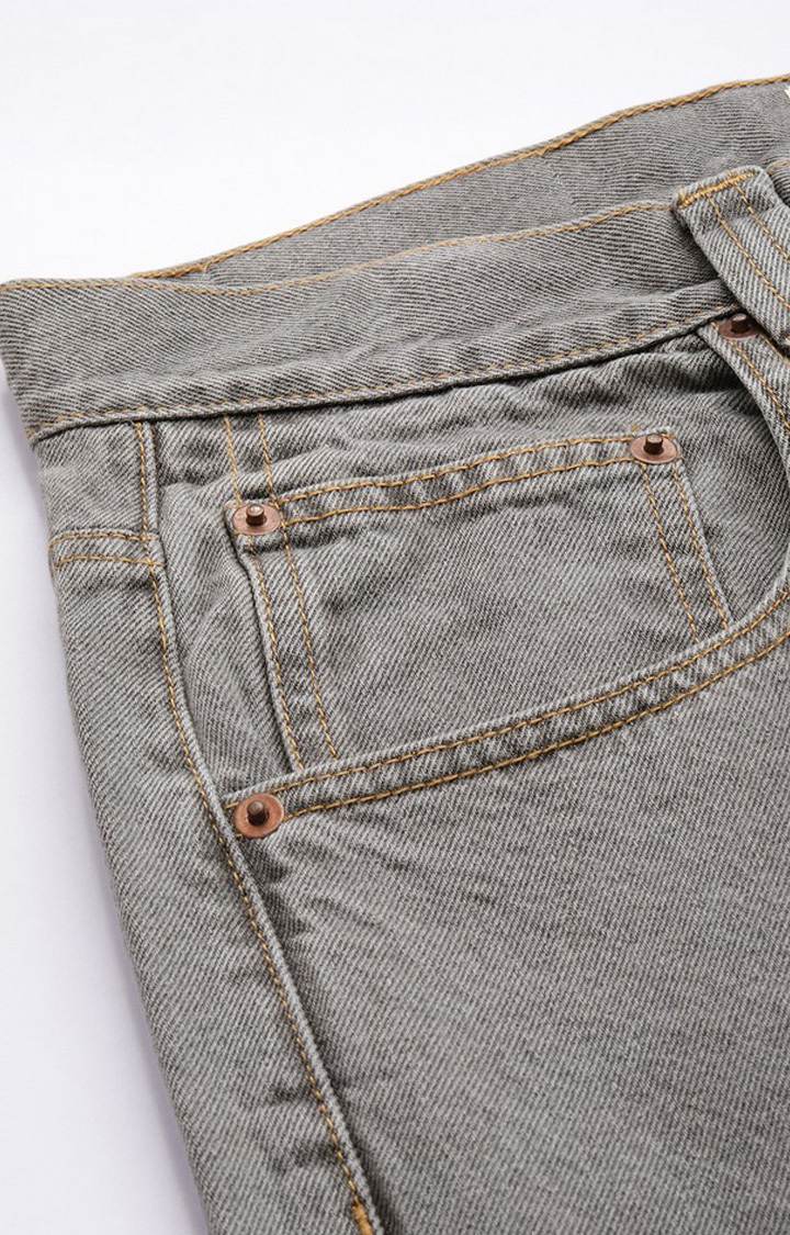 Men's Grey Denim Baggy Fit Jeans