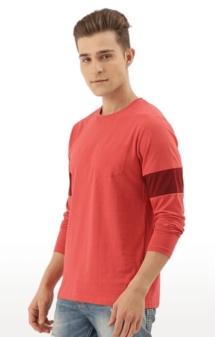 Dillinger | Men's Red Solid Regular T-Shirts 2