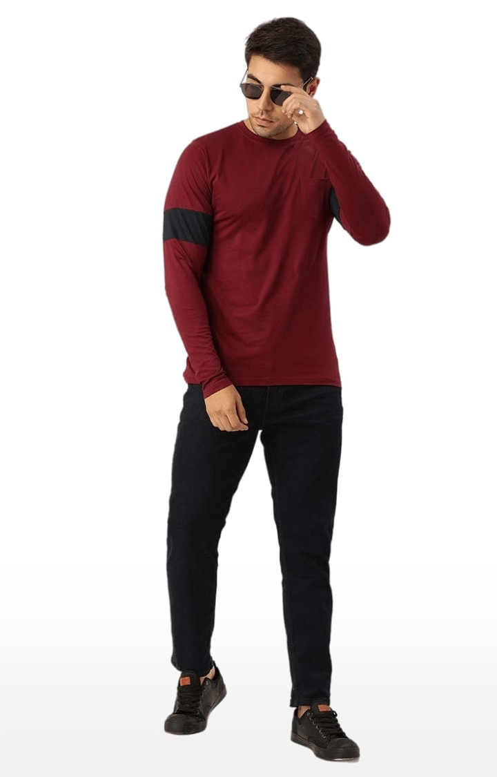 Dillinger | Men's Red Solid Regular T-Shirts 1