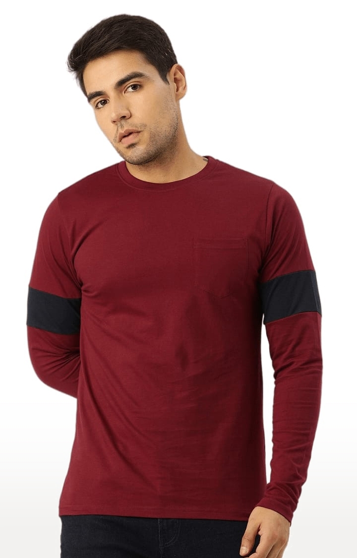Dillinger | Men's Red Solid Regular T-Shirts 0