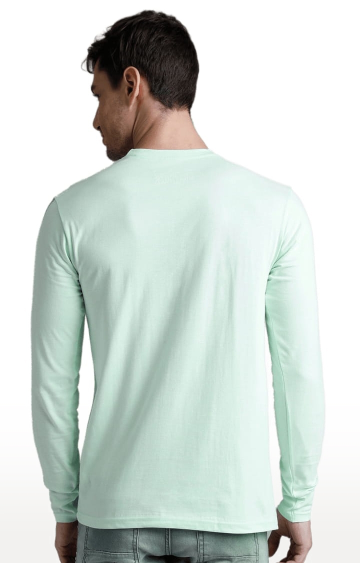 Dillinger | Men's Green Cotton Typographic Printed Regular T-Shirt 3